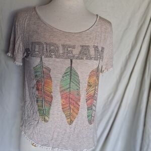 moonchild womens cream tee with dream,arrows xl